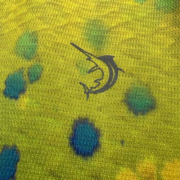 Mens Reel Legend Mahi Mahi Sun Fishing Shirt Size Large - Picture 5 of 8